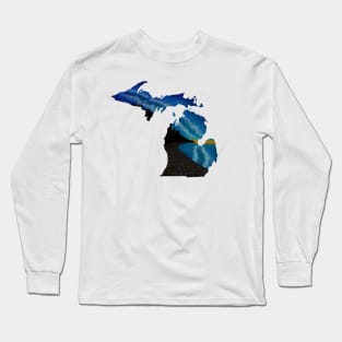 MIchigan Silhouette - Milky Way Long Sleeve T-Shirt